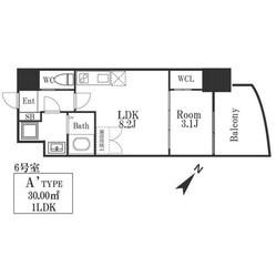 野田阪神駅 徒歩3分 11階の物件間取画像